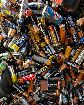 pile of dead batteries